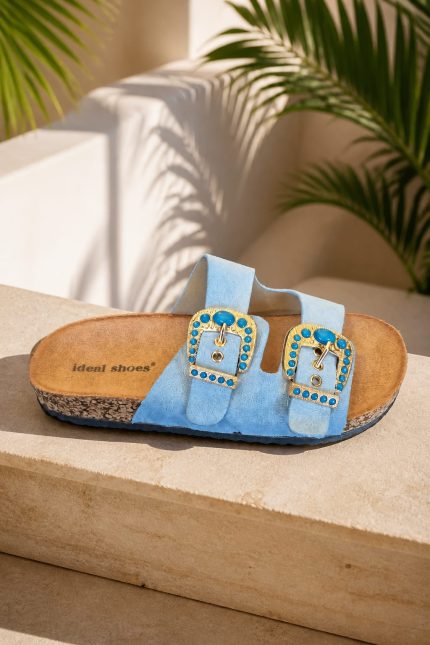 Chinelo Azul Turquesa c/Pormenor